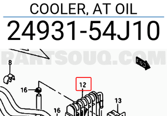 Suzuki 2493154J10 COOLER, AT OIL