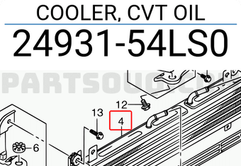 Suzuki 2493154LS0 COOLER, CVT OIL