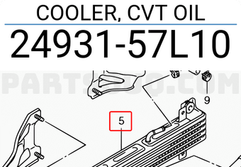 Suzuki 2493157L10 COOLER, CVT OIL