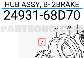 Suzuki 2493168D70 HUB ASSY, B- 2BRAKE