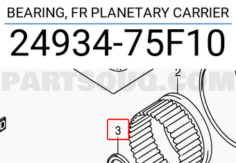 Suzuki 2493475F10 BEARING, FR PLANETARY CARRIER