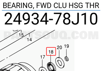 Suzuki 2493478J10 BEARING, FWD CLU HSG THR