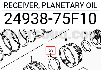Suzuki 2493875F10 RECEIVER, PLANETARY OIL