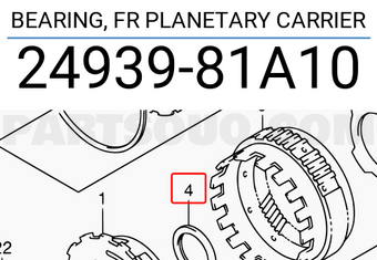Suzuki 2493981A10 BEARING, FR PLANETARY CARRIER