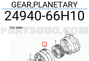 Suzuki 2494066H10 GEAR,PLANETARY
