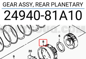 Suzuki 2494081A10 GEAR ASSY, REAR PLANETARY