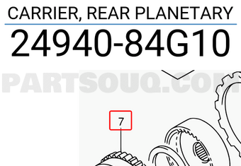 Suzuki 2494084G10 CARRIER, REAR PLANETARY
