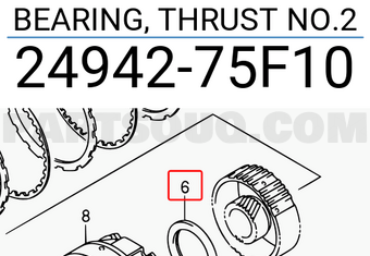 Suzuki 2494275F10 BEARING, THRUST NO.2
