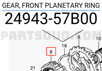 Suzuki 2494357B00 GEAR, FRONT PLANETARY RING