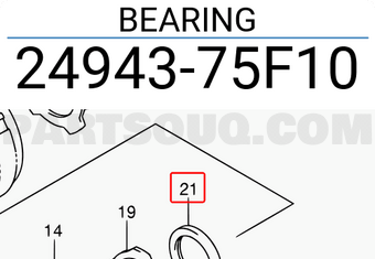 Suzuki 2494375F10 BEARING
