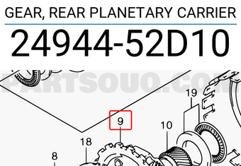 Suzuki 2494452D10 GEAR, REAR PLANETARY CARRIER
