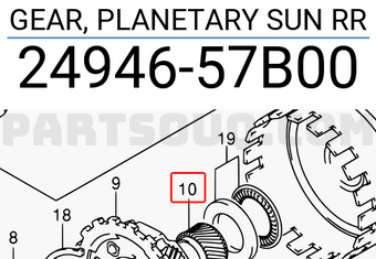 Suzuki 2494657B00 GEAR, PLANETARY SUN RR