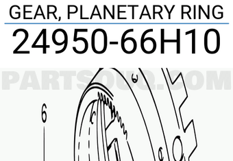 Suzuki 2495066H10 GEAR, PLANETARY RING