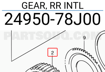 Suzuki 2495078J00 GEAR, RR INTL