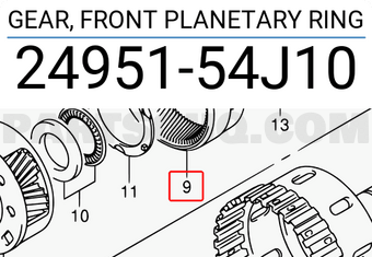 Suzuki 2495154J10 GEAR, FRONT PLANETARY RING