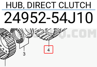Suzuki 2495254J10 HUB, DIRECT CLUTCH