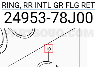 Suzuki 2495378J00 RING, RR INTL GR FLG RET