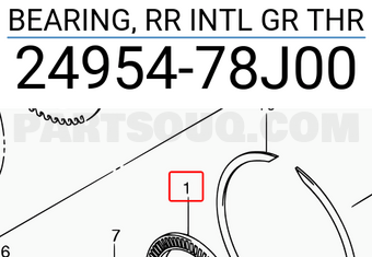 Suzuki 2495478J00 BEARING, RR INTL GR THR