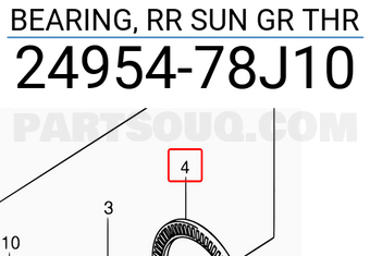 Suzuki 2495478J10 BEARING, RR SUN GR THR