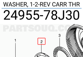 Suzuki 2495578J30 WASHER, 1-2-REV CARR THR