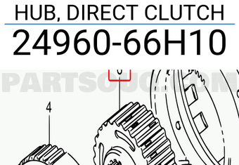 Suzuki 2496066H10 HUB, DIRECT CLUTCH