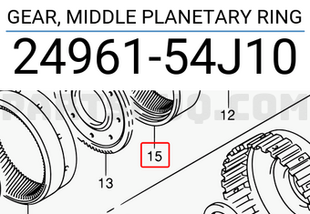 Suzuki 2496154J10 GEAR, MIDDLE PLANETARY RING
