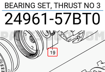 Suzuki 2496157BT0 BEARING SET, THRUST NO 3