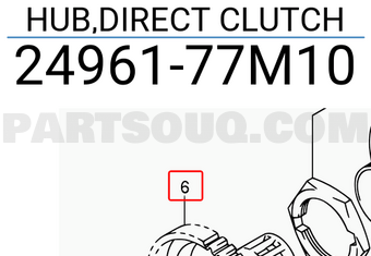 Suzuki 2496177M10 HUB,DIRECT CLUTCH