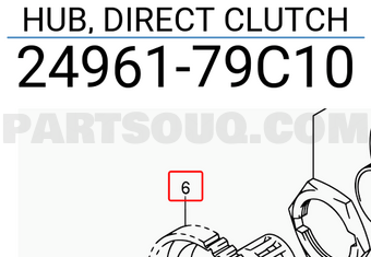 Suzuki 2496179C10 HUB, DIRECT CLUTCH