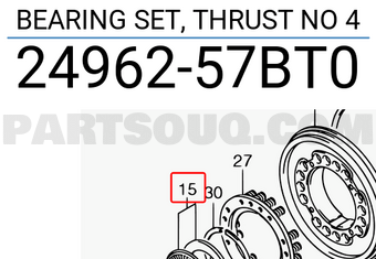Suzuki 2496257BT0 BEARING SET, THRUST NO 4