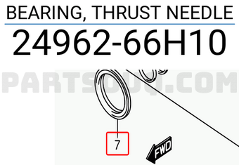 Suzuki 2496266H10 BEARING, THRUST NEEDLE