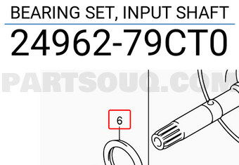Suzuki 2496279CT0 BEARING SET, INPUT SHAFT