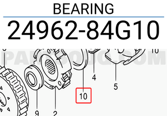 Suzuki 2496284G10 BEARING