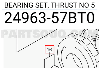 Suzuki 2496357BT0 BEARING SET, THRUST NO 5