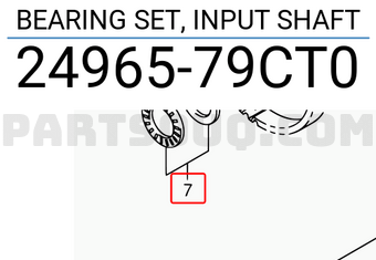 Suzuki 2496579CT0 BEARING SET, INPUT SHAFT