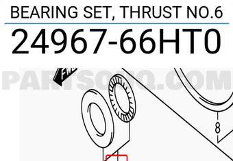 Suzuki 2496766HT0 BEARING SET, THRUST NO.6