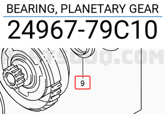 Suzuki 2496779C10 BEARING, PLANETARY GEAR