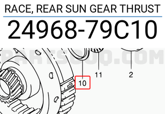 Suzuki 2496879C10 RACE, REAR SUN GEAR THRUST