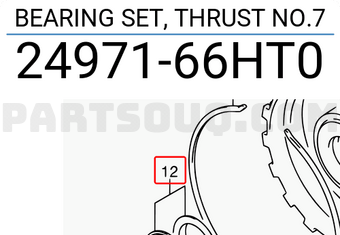 Suzuki 2497166HT0 BEARING SET, THRUST NO.7