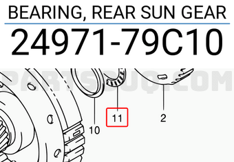 Suzuki 2497179C10 BEARING, REAR SUN GEAR