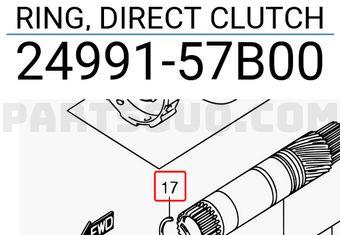 Suzuki 2499157B00 RING, DIRECT CLUTCH