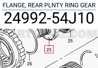 Suzuki 2499254J10 FLANGE, REAR PLNTY RING GEAR
