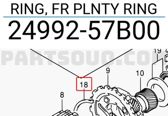 Suzuki 2499257B00 RING, FR PLNTY RING