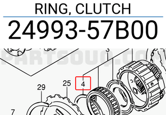 Suzuki 2499357B00 RING, CLUTCH
