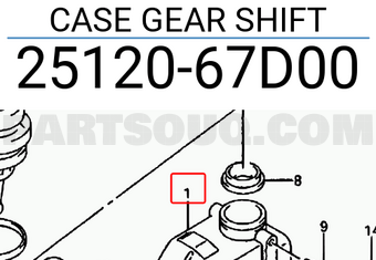 Suzuki 2512067D00 CASE GEAR SHIFT