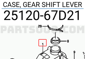 Suzuki 2512067D21 CASE, GEAR SHIFT LEVER