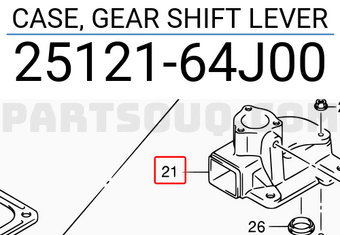 Suzuki 2512164J00 CASE, GEAR SHIFT LEVER