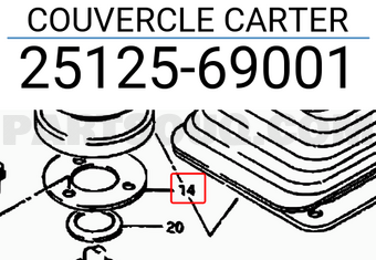 Suzuki 2512569001 COUVERCLE CARTER