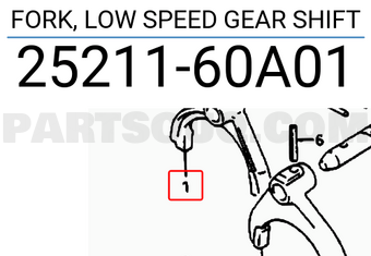 Suzuki 2521160A01 FORK, LOW SPEED GEAR SHIFT