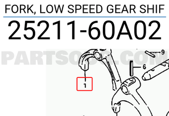 Suzuki 2521160A02 FORK, LOW SPEED GEAR SHIF